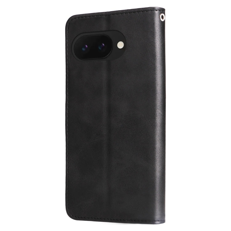 For Google Pixel 9a Fashion Calf Texture Zipper Leather Phone Case