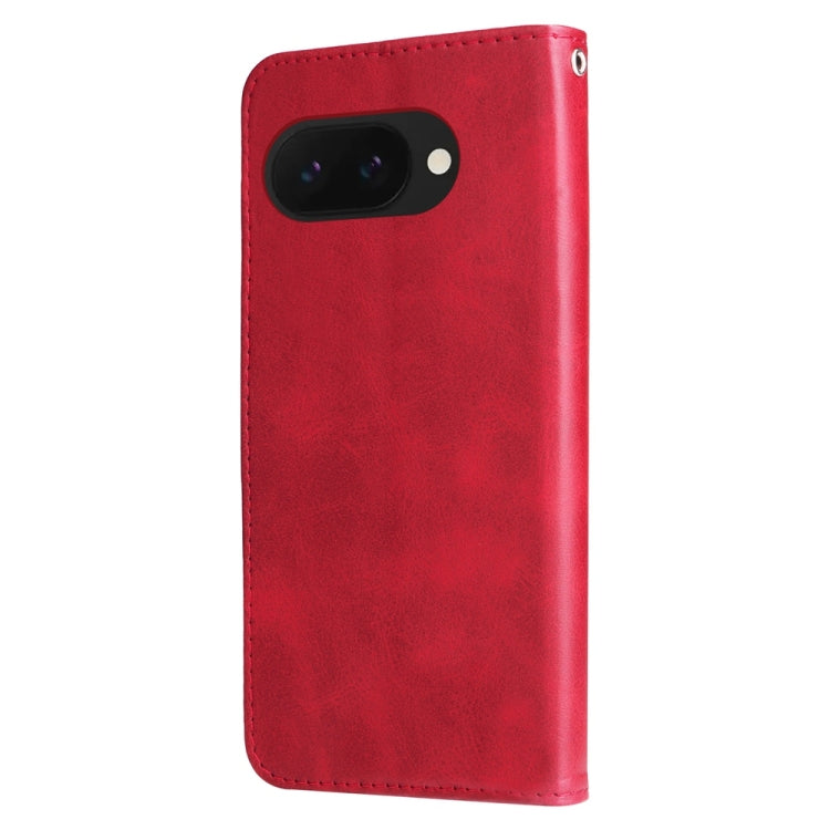 For Google Pixel 9a Fashion Calf Texture Zipper Leather Phone Case