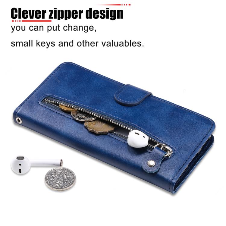 For Google Pixel 10a Fashion Calf Texture Zipper Leather Phone Case