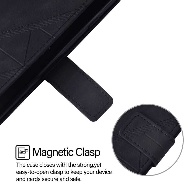 For iPhone 16 Crossbody 3D Embossed Flip Leather Phone Case