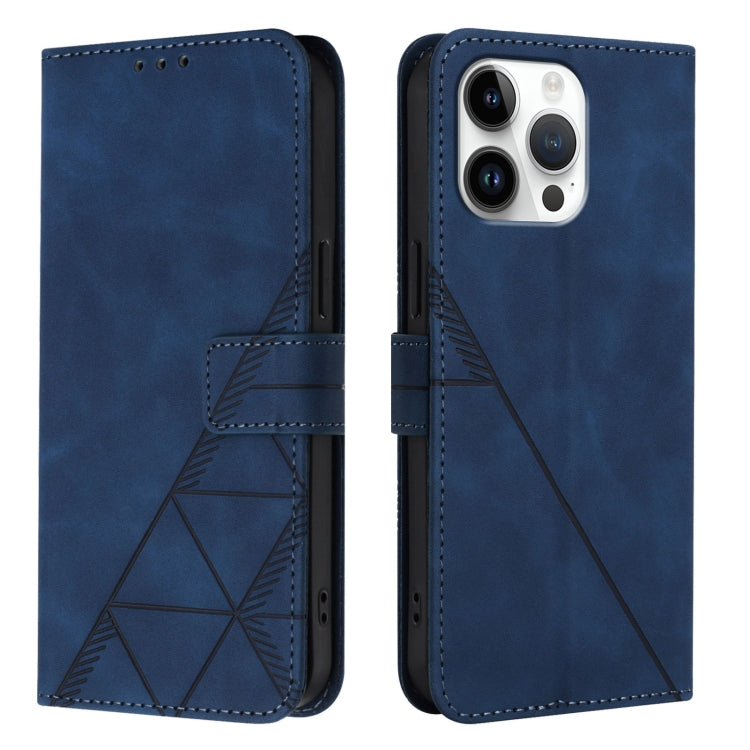 For iPhone 16 Pro Max Crossbody 3D Embossed Flip Leather Phone Case