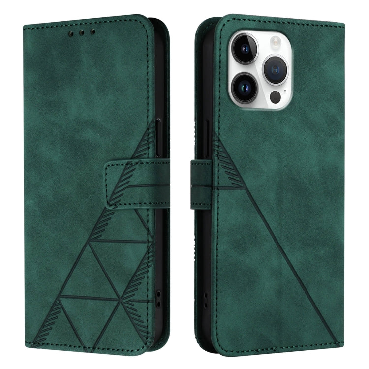 For iPhone 16 Pro Max Crossbody 3D Embossed Flip Leather Phone Case