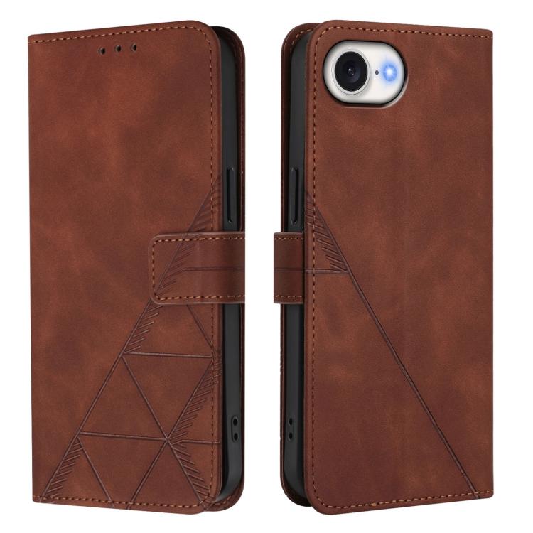 For iPhone 16e / 17e Crossbody 3D Embossed Flip Leather Phone Case
