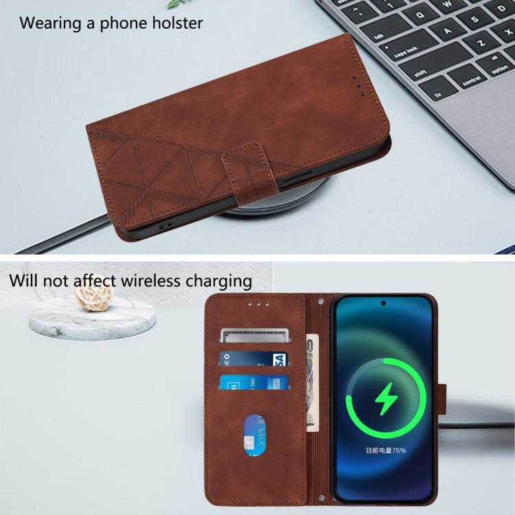 For iPhone 16e / 17e Crossbody 3D Embossed Flip Leather Phone Case