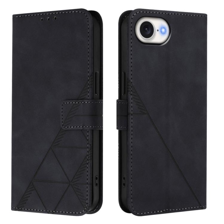 For iPhone 16e / 17e Crossbody 3D Embossed Flip Leather Phone Case