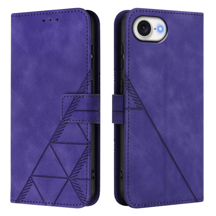 For iPhone 16e / 17e Crossbody 3D Embossed Flip Leather Phone Case