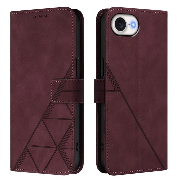 For iPhone 16e / 17e Crossbody 3D Embossed Flip Leather Phone Case