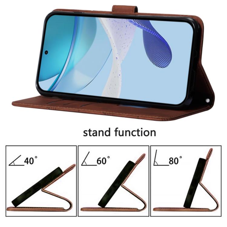For iPhone 16e / 17e Crossbody 3D Embossed Flip Leather Phone Case