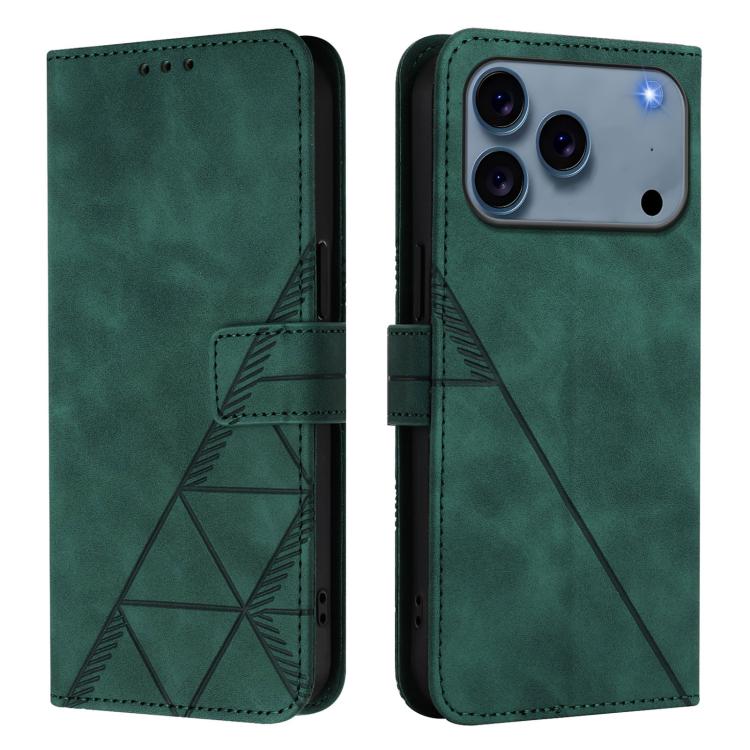 For iPhone 17 Pro Crossbody 3D Embossed Flip Leather Phone Case