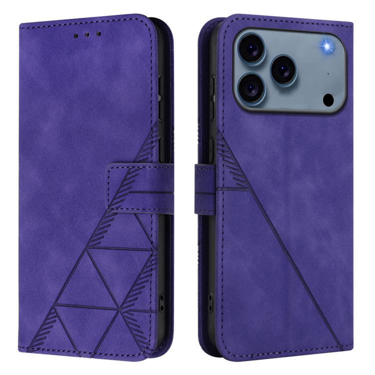 For iPhone 17 Pro Max Crossbody 3D Embossed Flip Leather Phone Case