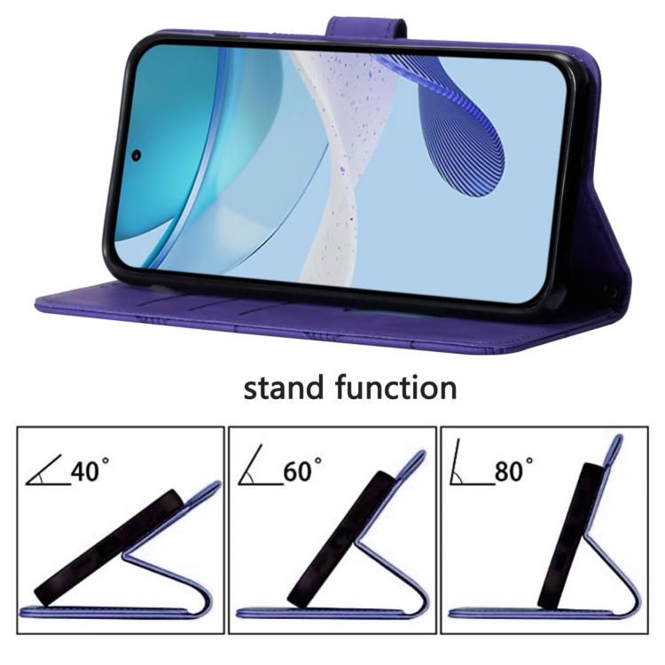 For iPhone 17 Pro Max Crossbody 3D Embossed Flip Leather Phone Case