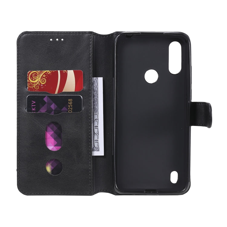 For Motorola Moto E6s Classic Calf Texture PU + TPU Horizontal Flip Leather Case, with Holder & Card Slots & Wallet