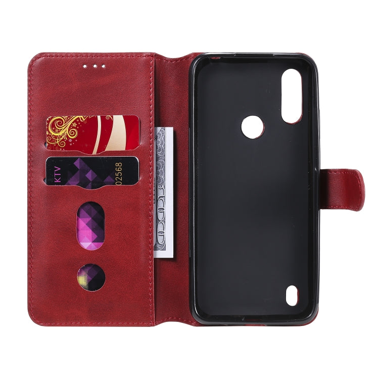 For Motorola Moto E6s Classic Calf Texture PU + TPU Horizontal Flip Leather Case, with Holder & Card Slots & Wallet