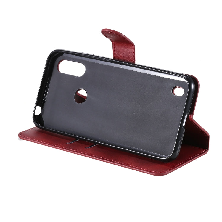 For Motorola Moto E6s Classic Calf Texture PU + TPU Horizontal Flip Leather Case, with Holder & Card Slots & Wallet