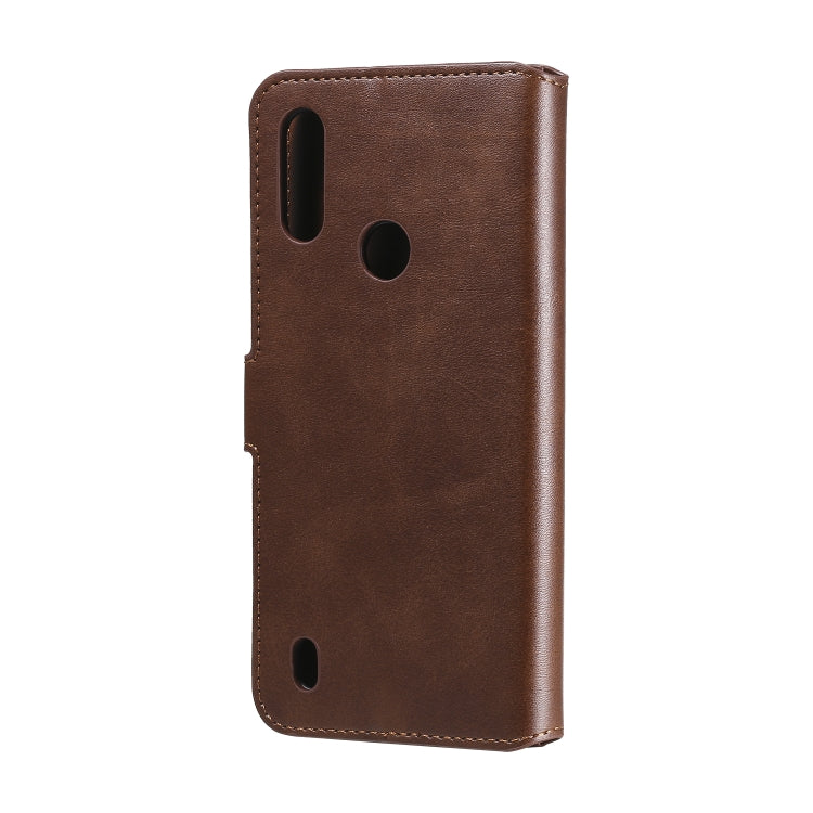 For Motorola Moto E6s Classic Calf Texture PU + TPU Horizontal Flip Leather Case, with Holder & Card Slots & Wallet