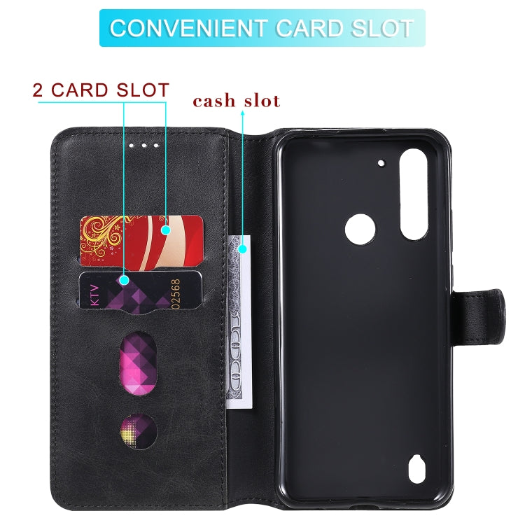 For Motorola Moto G8 Power Lite Classic Calf Texture PU + TPU Horizontal Flip Leather Case, with Holder & Card Slots & Wallet