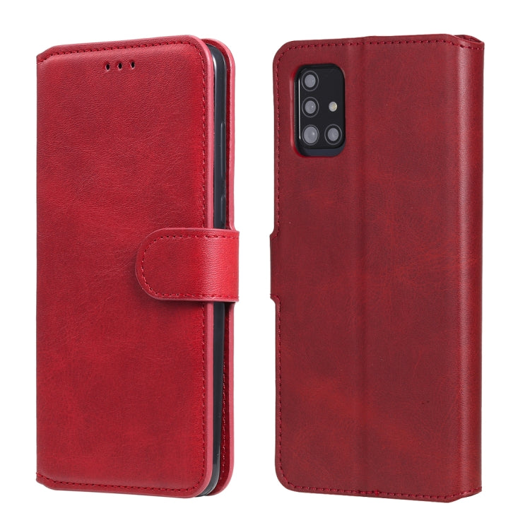 For Samsung Galaxy A51 5G Classic Calf Texture PU + TPU Horizontal Flip Leather Case, with Holder & Card Slots & Wallet