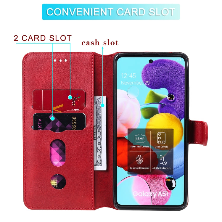 For Samsung Galaxy A51 5G Classic Calf Texture PU + TPU Horizontal Flip Leather Case, with Holder & Card Slots & Wallet