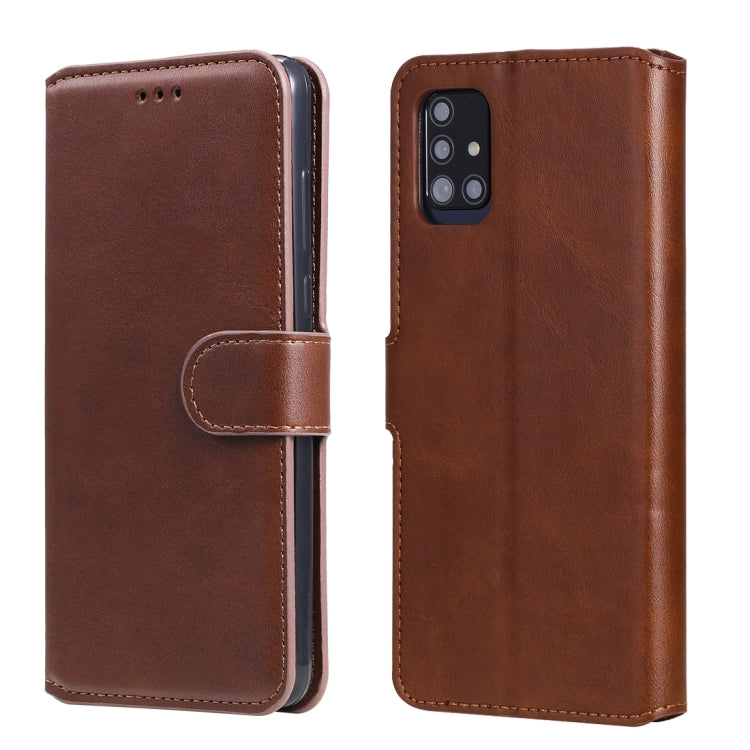For Samsung Galaxy A51 5G Classic Calf Texture PU + TPU Horizontal Flip Leather Case, with Holder & Card Slots & Wallet