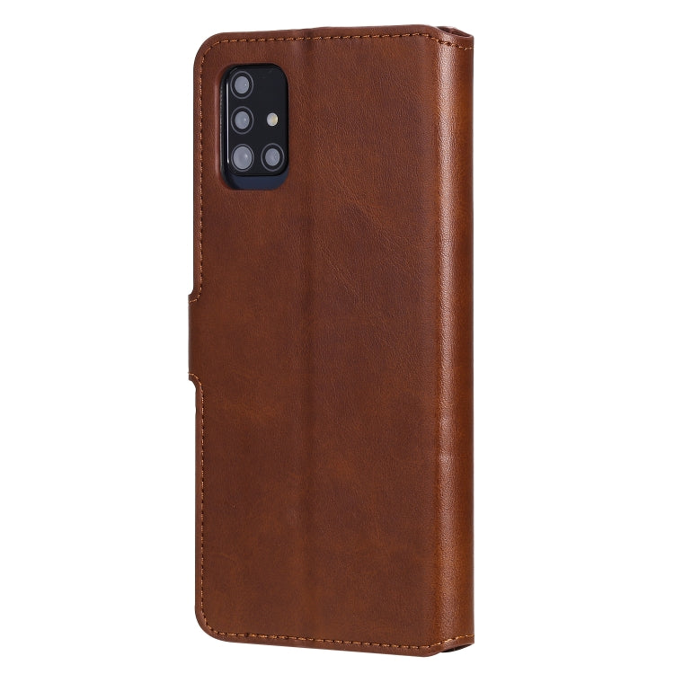 For Samsung Galaxy A51 5G Classic Calf Texture PU + TPU Horizontal Flip Leather Case, with Holder & Card Slots & Wallet