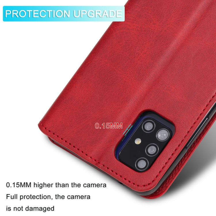 For Samsung Galaxy A51 5G Classic Calf Texture PU + TPU Horizontal Flip Leather Case, with Holder & Card Slots & Wallet