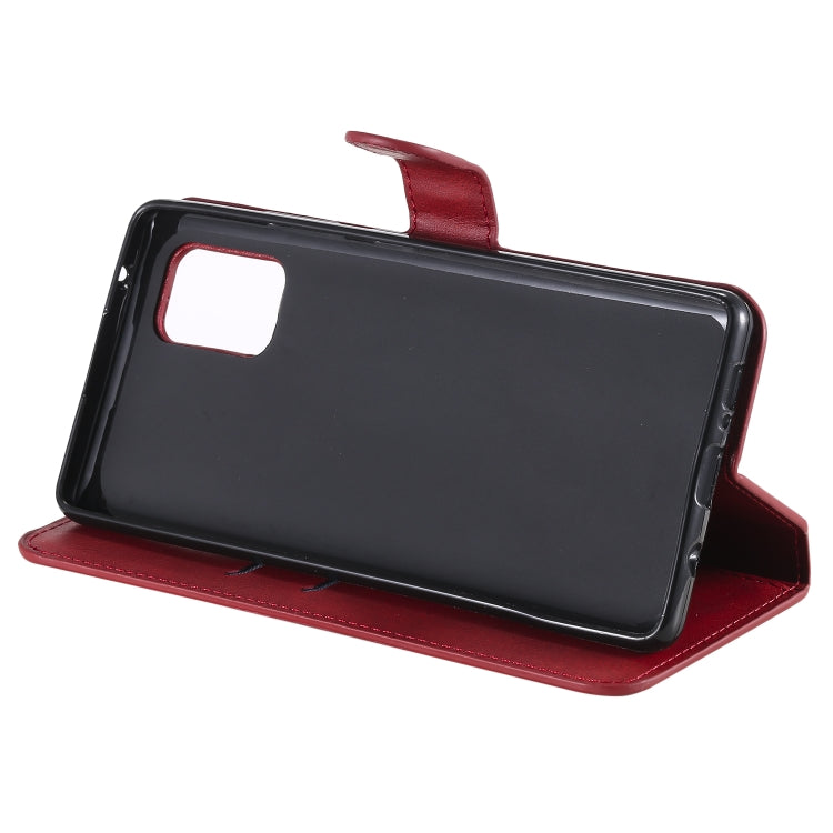 For Samsung Galaxy A71 5G Classic Calf Texture PU + TPU Horizontal Flip Leather Case, with Holder & Card Slots & Wallet