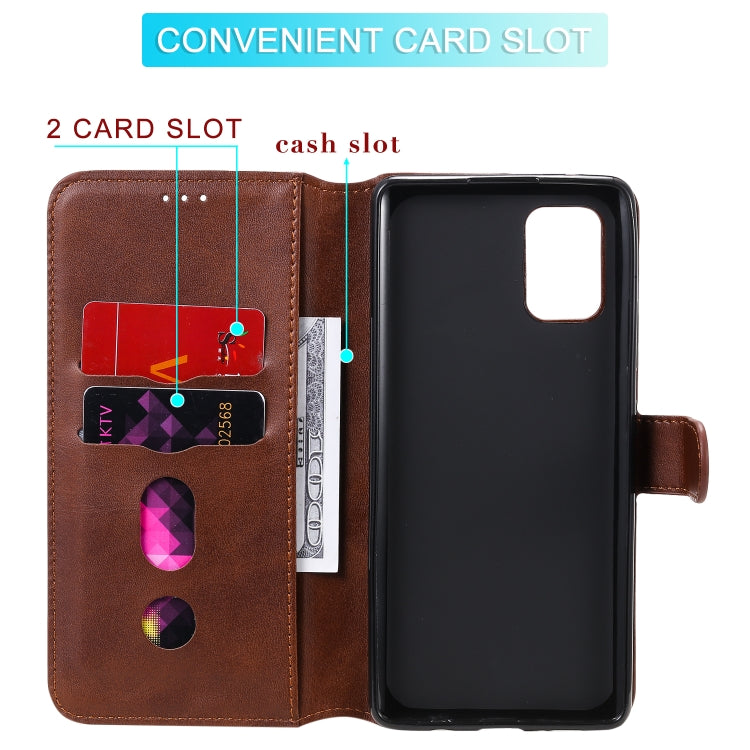 For Samsung Galaxy A71 5G Classic Calf Texture PU + TPU Horizontal Flip Leather Case, with Holder & Card Slots & Wallet