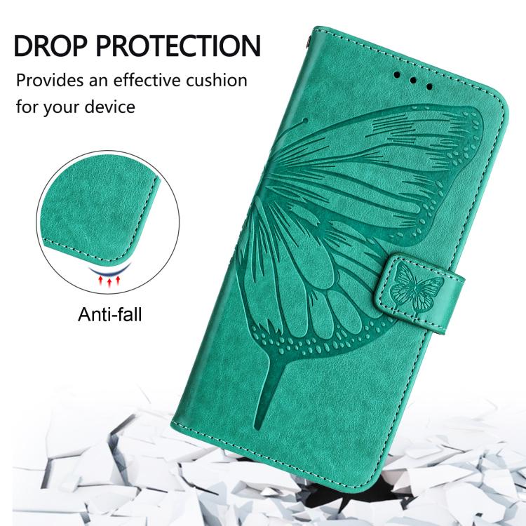 For iPhone 17 Embossed Butterfly Leather Phone Case