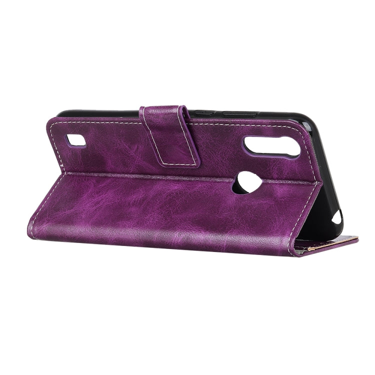 For Motorola Moto E6s 2020 Retro Crazy Horse Texture Horizontal Flip Leather Case with Holder & Card Slots & Photo Frame & Wallet