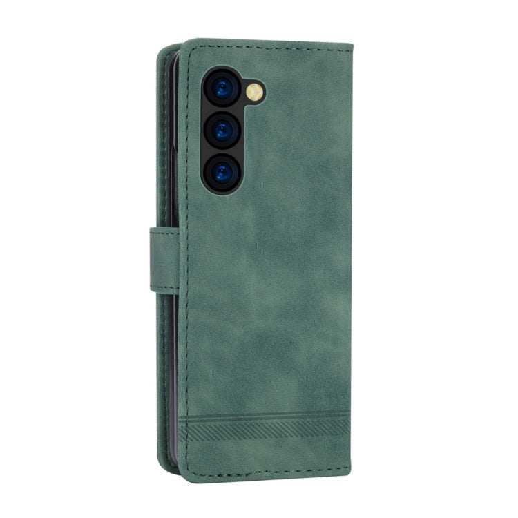 For Samsung Galaxy Z Fold6 Dierfeng Dream Line TPU + PU Leather Phone Case