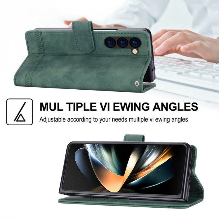 For Samsung Galaxy Z Fold6 Dierfeng Dream Line TPU + PU Leather Phone Case