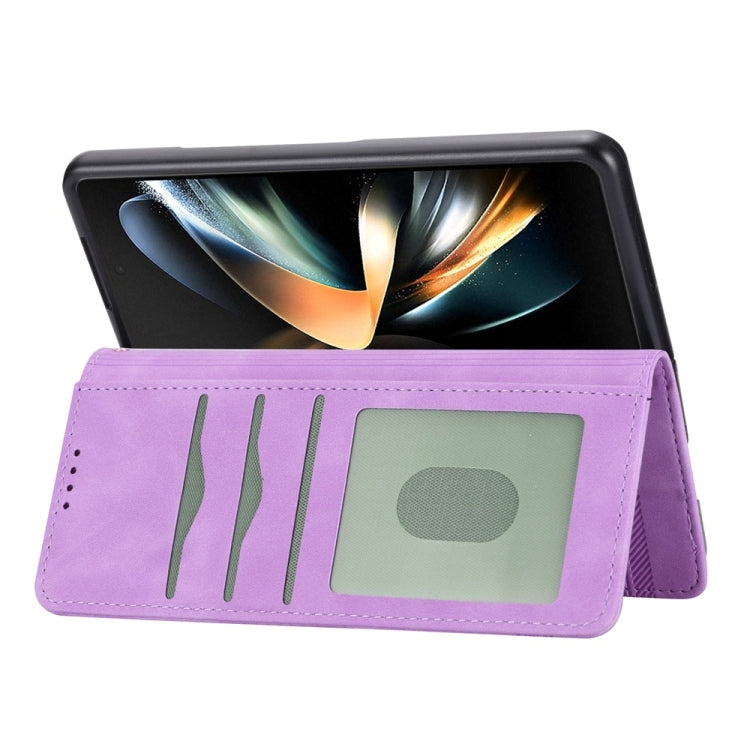 For Samsung Galaxy Z Fold6 Dierfeng Dream Line TPU + PU Leather Phone Case