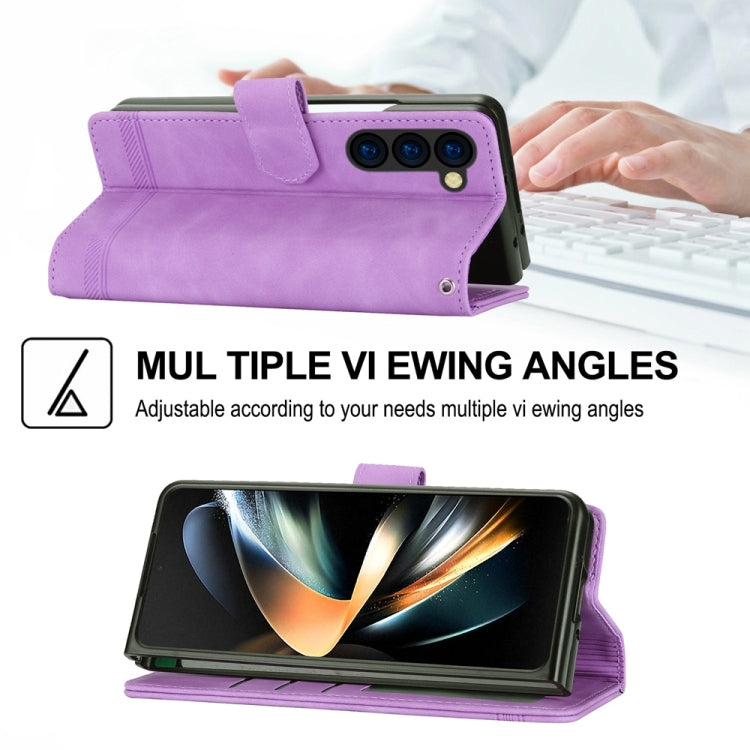 For Samsung Galaxy Z Fold6 Dierfeng Dream Line TPU + PU Leather Phone Case