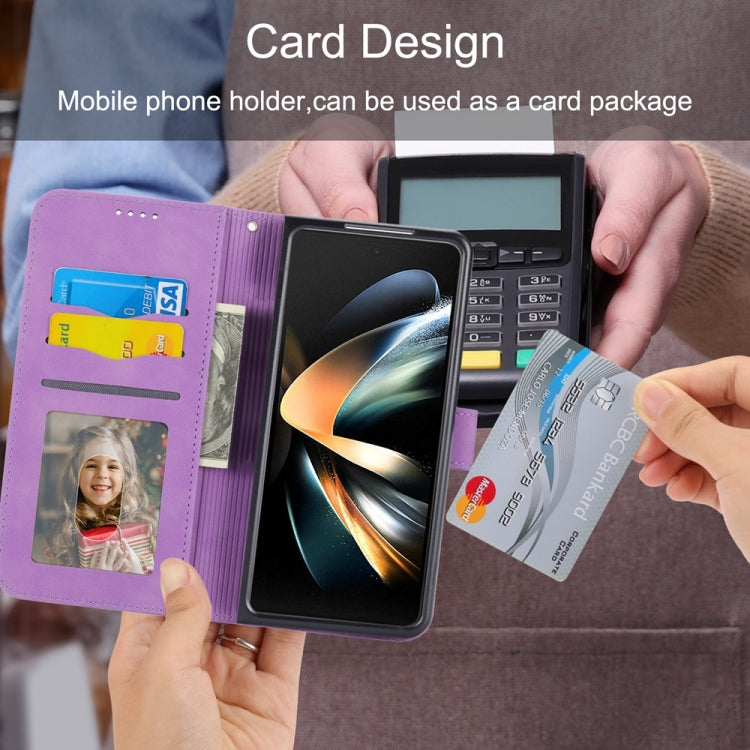 For Samsung Galaxy Z Fold6 Dierfeng Dream Line TPU + PU Leather Phone Case