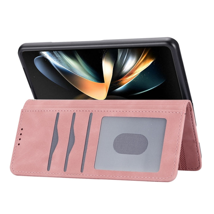 For Samsung Galaxy Z Fold6 Dierfeng Dream Line TPU + PU Leather Phone Case