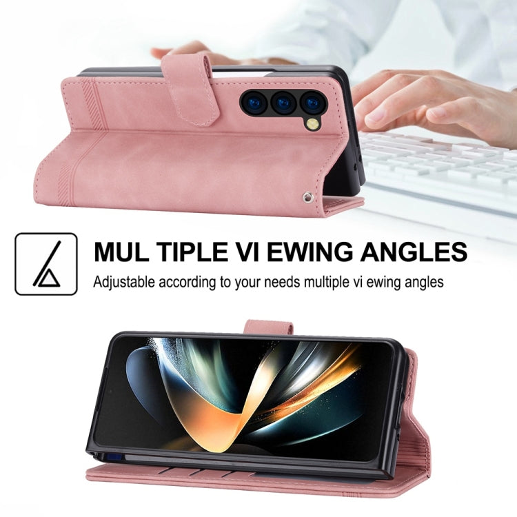 For Samsung Galaxy Z Fold6 Dierfeng Dream Line TPU + PU Leather Phone Case