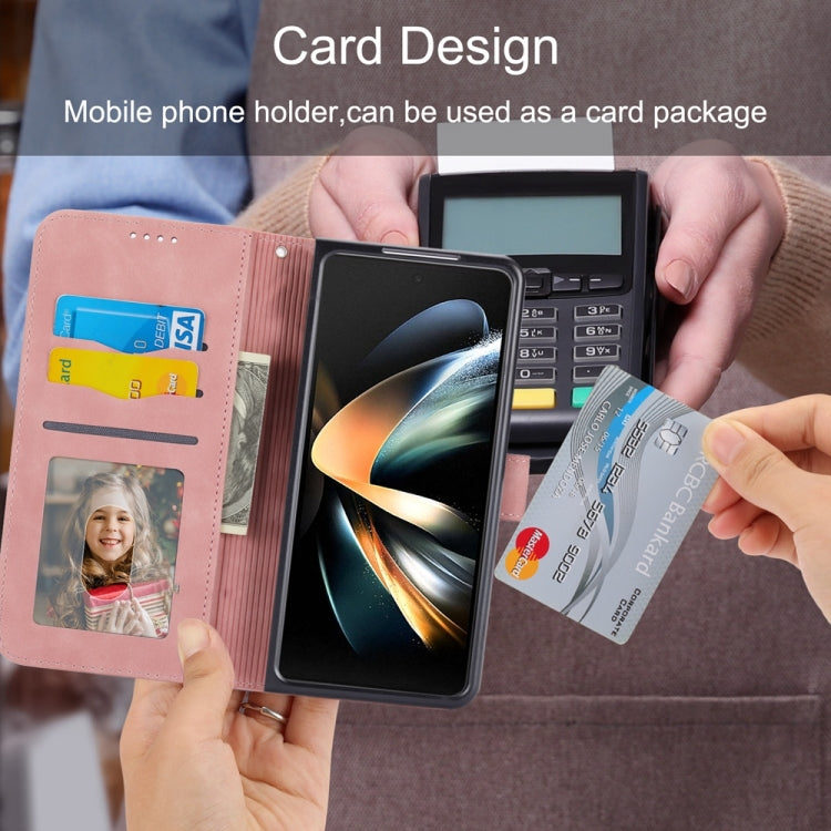 For Samsung Galaxy Z Fold6 Dierfeng Dream Line TPU + PU Leather Phone Case