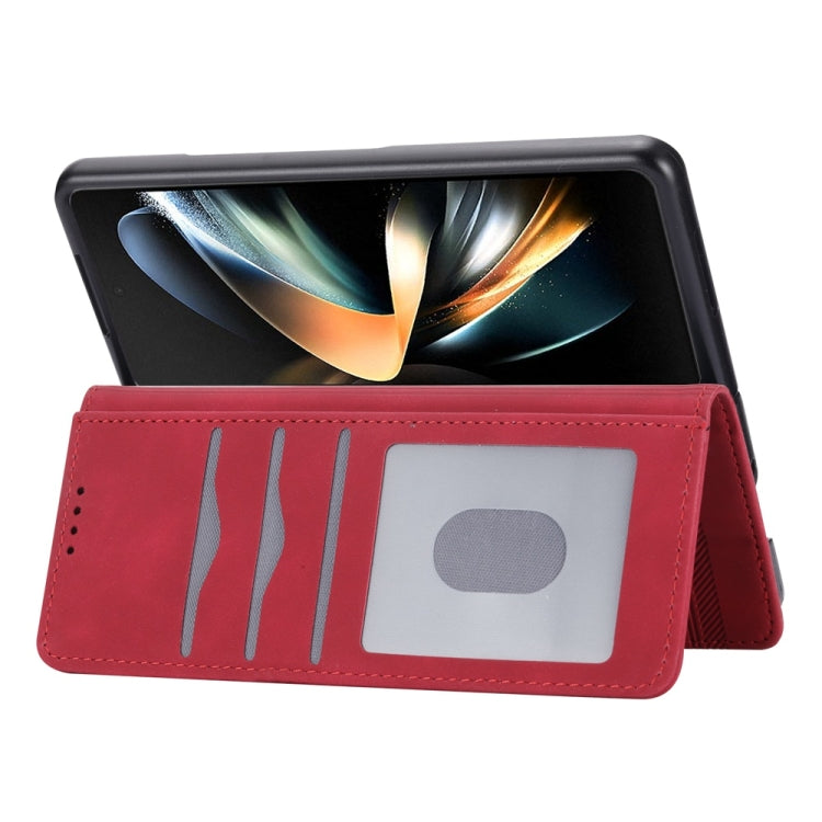 For Samsung Galaxy Z Fold6 Dierfeng Dream Line TPU + PU Leather Phone Case