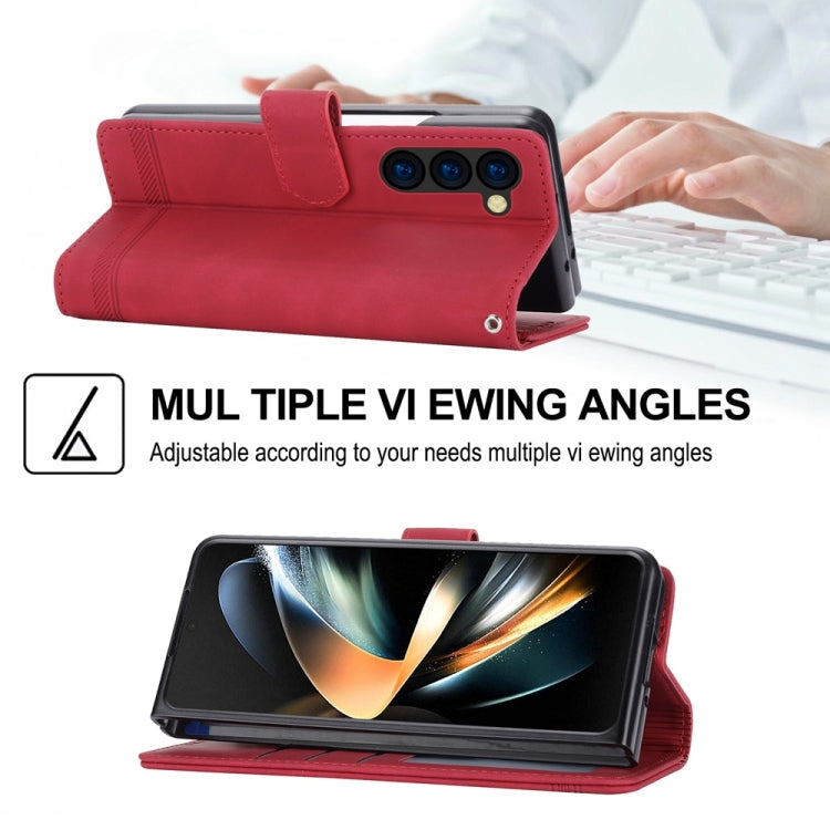 For Samsung Galaxy Z Fold6 Dierfeng Dream Line TPU + PU Leather Phone Case
