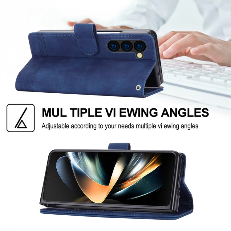 For Samsung Galaxy Z Fold6 Dierfeng Dream Line TPU + PU Leather Phone Case