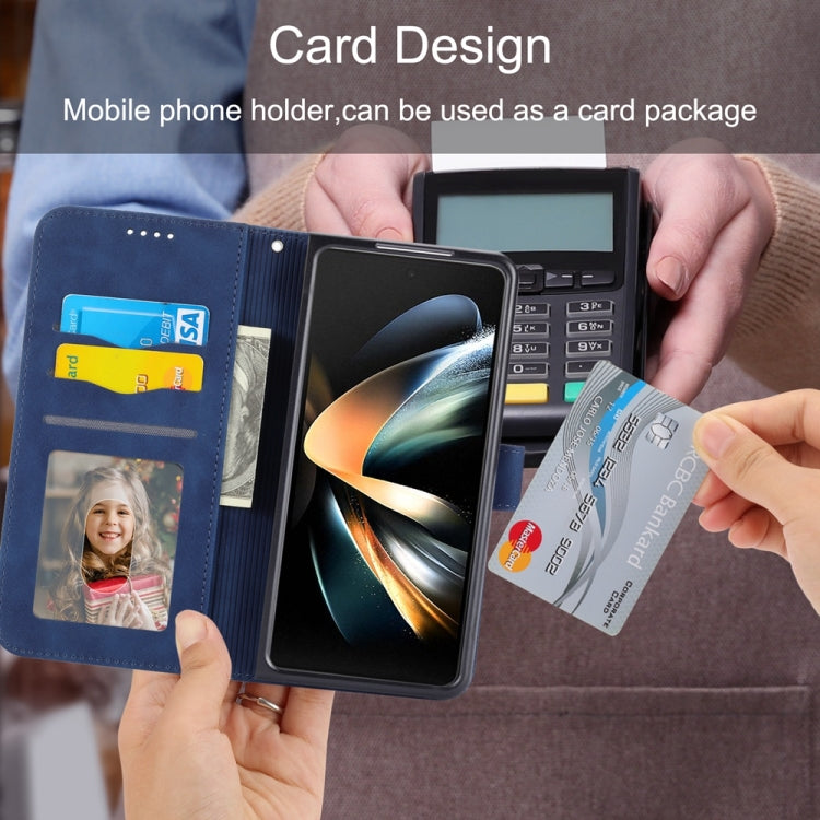 For Samsung Galaxy Z Fold6 Dierfeng Dream Line TPU + PU Leather Phone Case