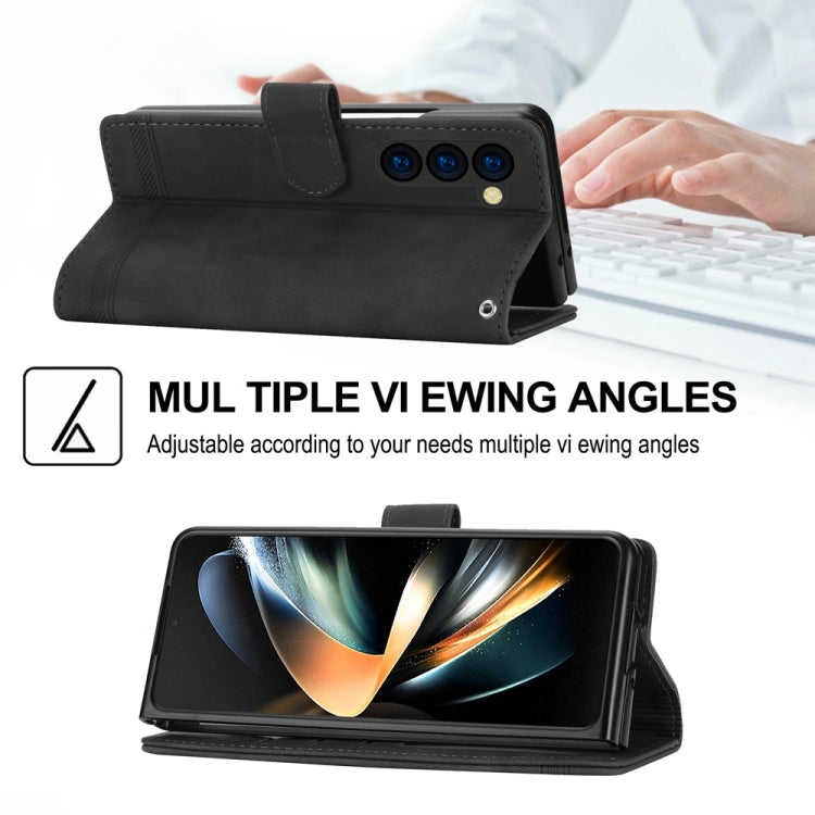 For Samsung Galaxy Z Fold6 Dierfeng Dream Line TPU + PU Leather Phone Case