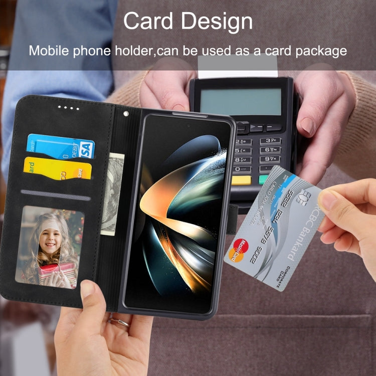 For Samsung Galaxy Z Fold6 Dierfeng Dream Line TPU + PU Leather Phone Case