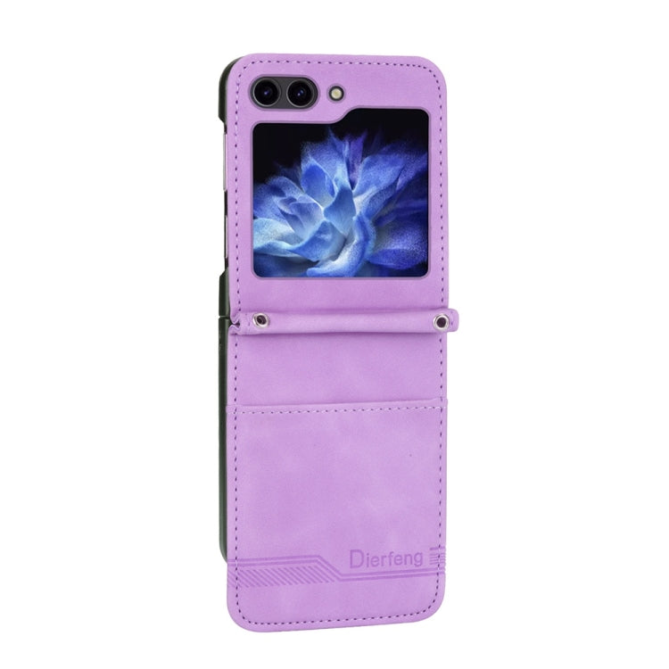 For Samsung Galaxy Z Flip6 / Flip7 FE Dierfeng Dream Line TPU + PU Leather Phone Case