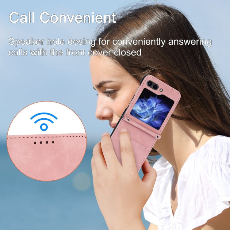 For Samsung Galaxy Z Flip6 / Flip7 FE Dierfeng Dream Line TPU + PU Leather Phone Case