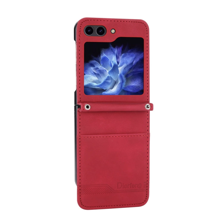 For Samsung Galaxy Z Flip6 / Flip7 FE Dierfeng Dream Line TPU + PU Leather Phone Case