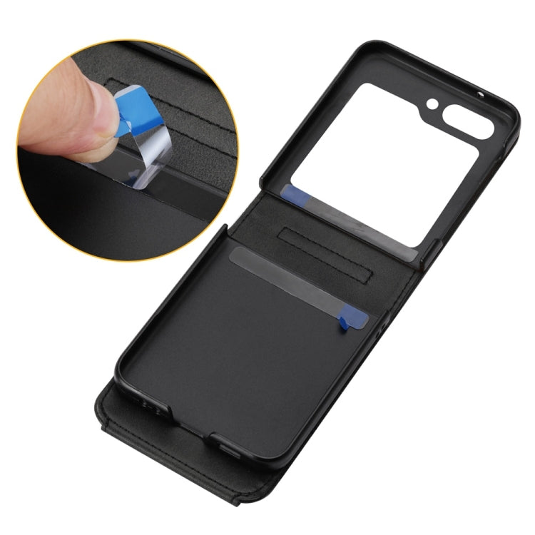For Samsung Galaxy Z Flip6 / Flip7 FE Cubic Grid Calf Texture Magnetic Leather Phone Case