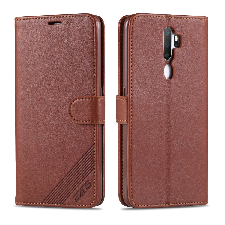 For OPPO A11x / A9(2020) AZNS Sheepskin Texture Horizontal Flip Leather Case with Holder & Card Slots & Wallet
