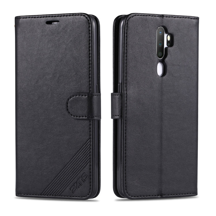 For OPPO A11x / A9(2020) AZNS Sheepskin Texture Horizontal Flip Leather Case with Holder & Card Slots & Wallet