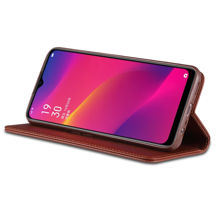 For OPPO A11x / A9(2020) AZNS Sheepskin Texture Horizontal Flip Leather Case with Holder & Card Slots & Wallet